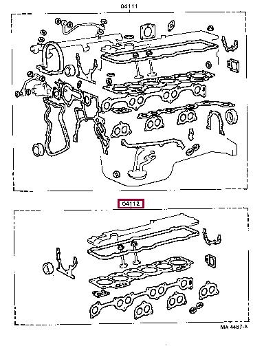0411270011 Toyota Прокладки ГБЦ, комплект