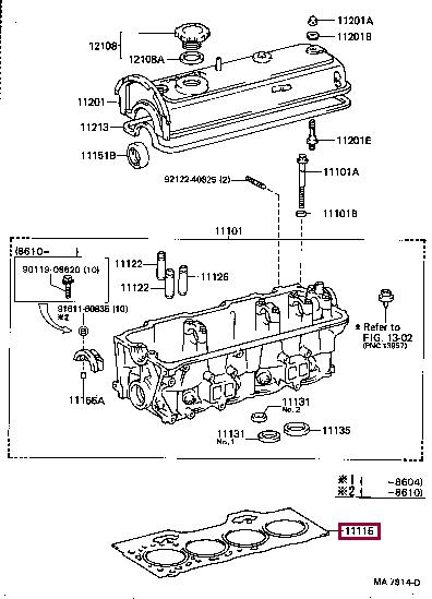 1111510010 Toyota Прокладка ГБЦ