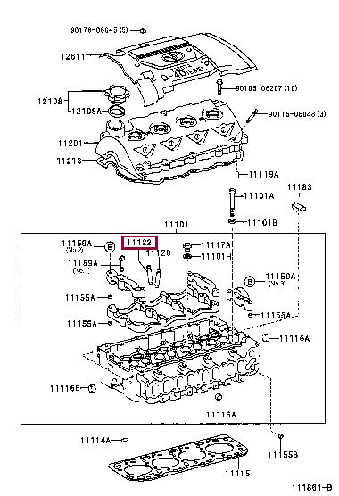 1112227010 Toyota Втулка клапана спрямовуюча
