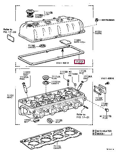 Прокладка клапанной крышки Toyota 11213-25012