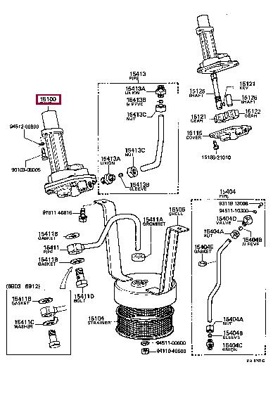Toyota 15100-60012 Насос масляный 1510060012: Отличная цена - Купить в Украине на EXIST.UA! 1510060012 Toyota Насос масляный