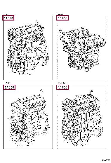 190000H270 Toyota Блок циліндрів