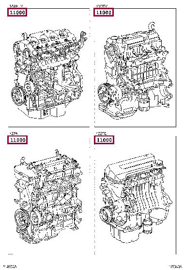190000N041 Toyota Блок цилиндров