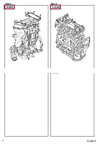 190000Q040 Toyota Блок цилиндров
