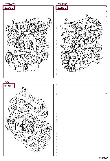 190000R200 Toyota Блок циліндрів