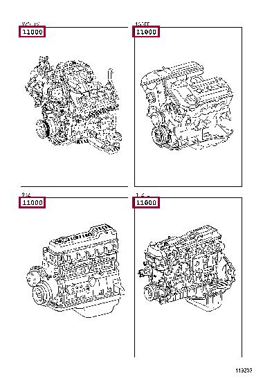 1900017C91 Toyota Блок циліндрів