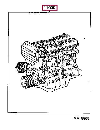 1900042241 Toyota Блок циліндрів