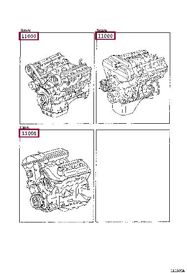 1900050700 Toyota Двигун в зборі