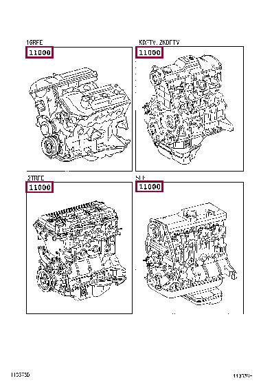 1900054A40 Toyota Двигун в зборі