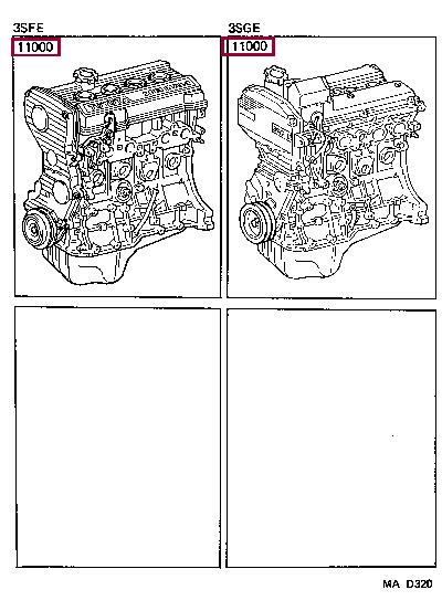 1900088394 Toyota Двигун в зборі