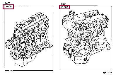 1900088504 Toyota Двигун в зборі