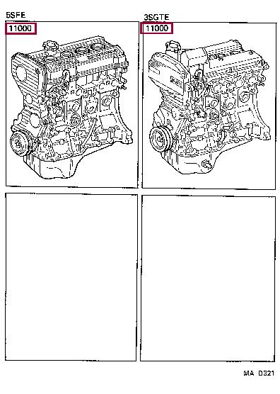 1900088506 Toyota Блок циліндрів