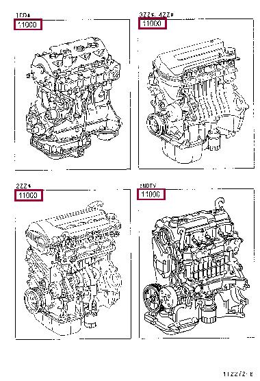 1900088717 Toyota Блок циліндрів