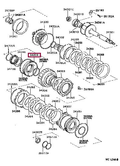 3420512020 Toyota Поршень
