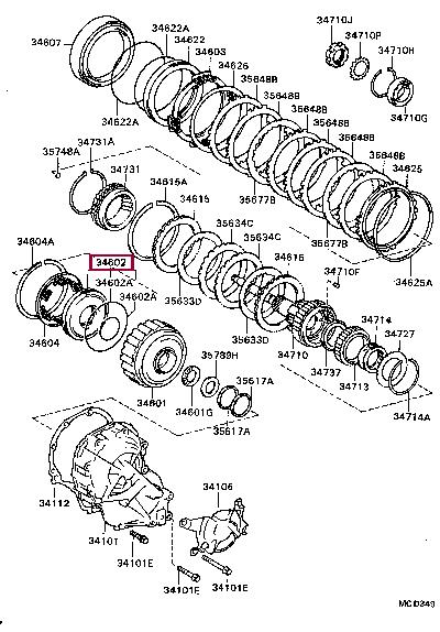 3460220010 Toyota Поршень