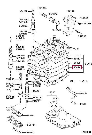 3543420010 Toyota Прокладка профилированная