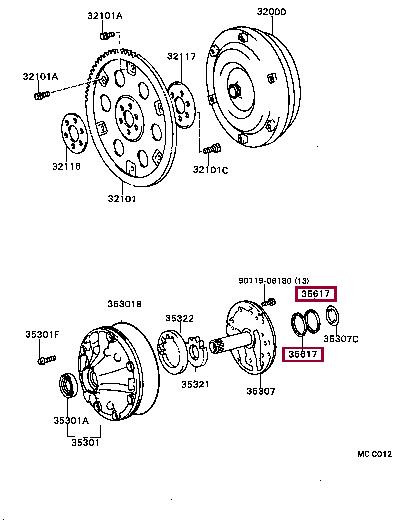 Кольцо Toyota 35617-30020