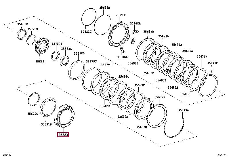 3562308020 Toyota Piston, brake, no.3