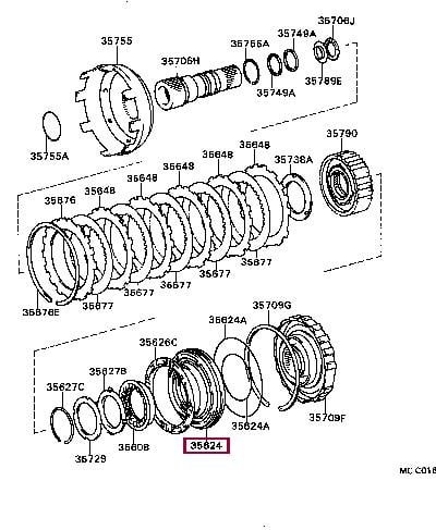 3562430010 Toyota Поршень