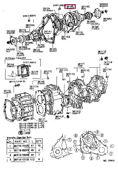3614535010 Toyota Прокладка профилированная