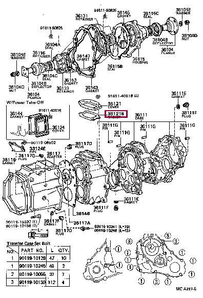 3614735010 Toyota Прокладка профилированная