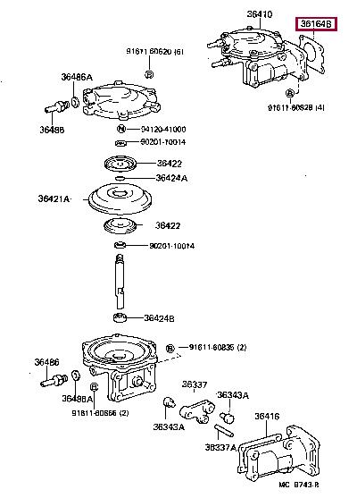 3616460040 Toyota Прокладка профилированная
