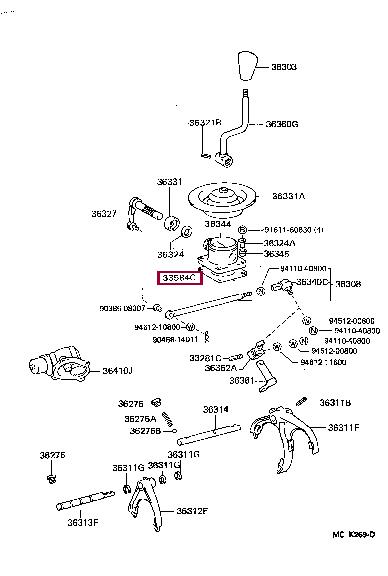 3634560010 Toyota Прокладка резиновая