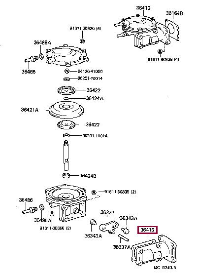 3641636010 Toyota Прокладка профилированная