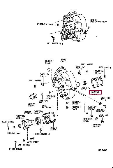 3663360010 Toyota Прокладка профилированная