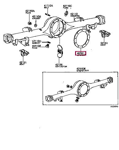 4218130010 Toyota Прокладка профилированная