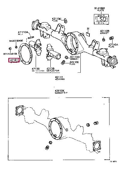 4218130020 Toyota Прокладка профилированная