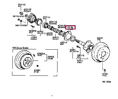 4218522030 Toyota Прокладка піввісь