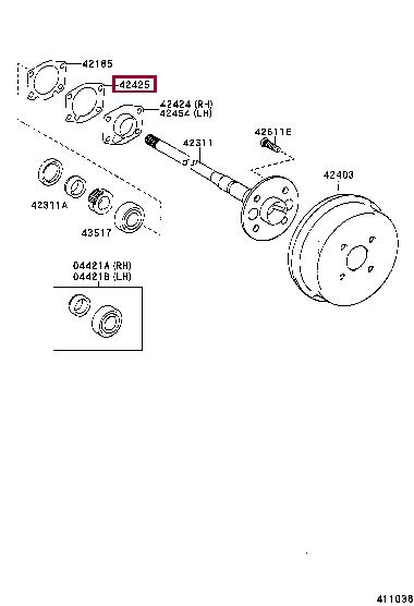 4242552030 Toyota Прокладка металлическая