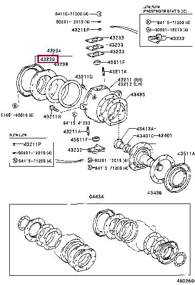 4323960041 Toyota Сальник напіввісі