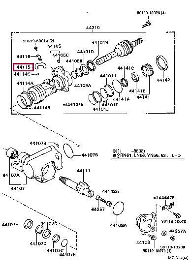 4411560020 Toyota Направляющая