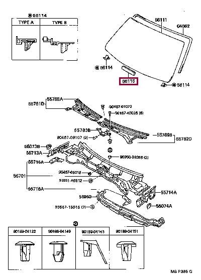 5611622041 Toyota Прокладка резиновая
