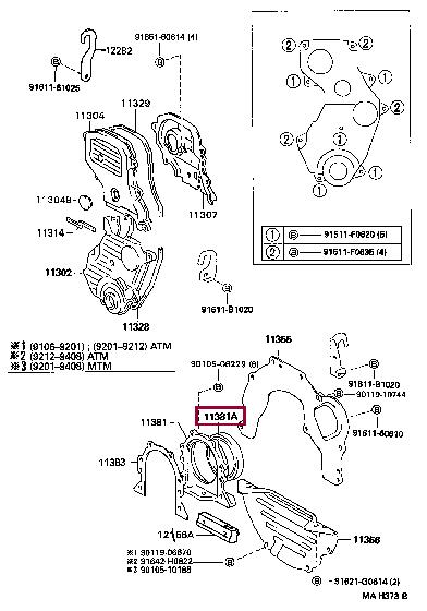 Сальник колінвала Toyota Matrix (Тойота Матрикс): 9031185001 Toyota Сальник валу колінчастого задній