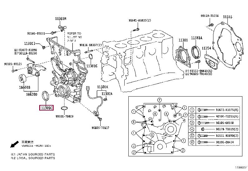 Toyota 90311-T0061 Сальник вала коленчатого передний 90311T0061: Отличная цена - Купить в Украине на EXIST.UA! 90311T0061 Toyota Сальник вала коленчатого передний