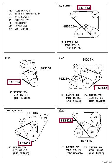 Toyota 90916-02375 Клиновой ремень 9091602375: Отличная цена - Купить в Украине на EXIST.UA! 9091602375 Toyota Клиновой ремень