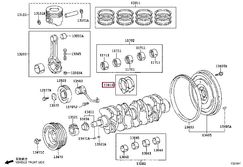 1101158020 Toyota Вкладыш шатунный