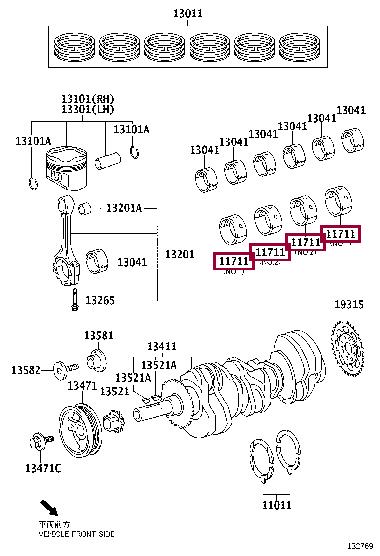 1107131060C4 Toyota Вкладыши
