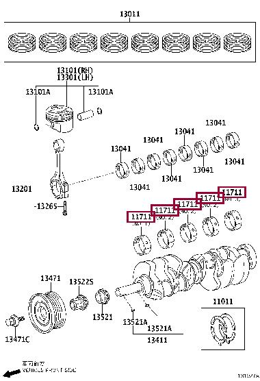1107138050G7 Toyota Вкладыши