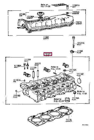 1110154024 Toyota Головка блоку циліндрів