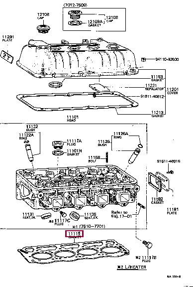 Toyota 11115-26020 Прокладка ГБЦ 1111526020: Приваблива ціна - Купити в Україні на EXIST.UA!