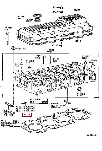 1111556100 Toyota Прокладка ГБЦ