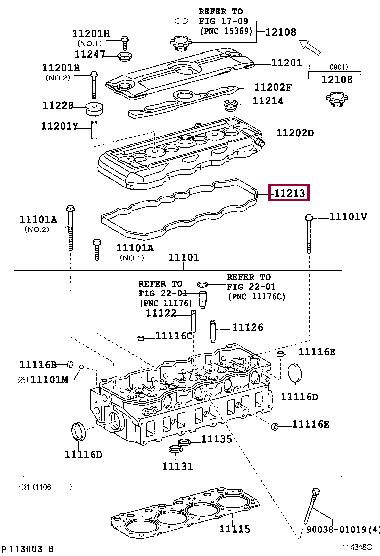 1121378070 Toyota Прокладка клапанной крышки