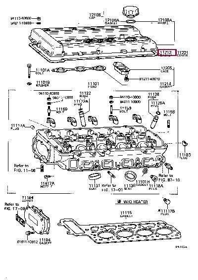Ремкомплект прокладок Toyota Corolla (Тойота Королла): 1121388221 Toyota Прокладка профилированная