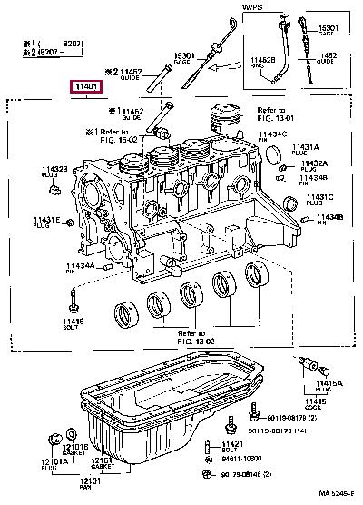 1140129238 Toyota Блок цилиндров