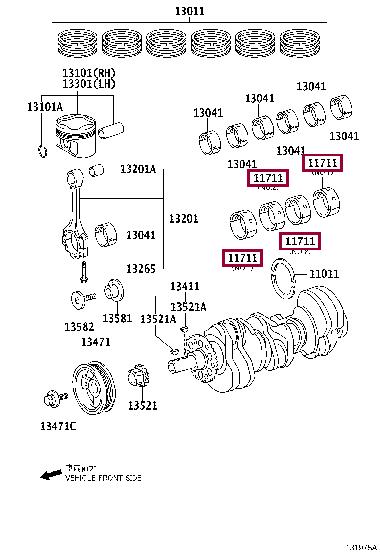 1170131100B2 Toyota Вкладыши