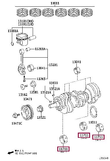 1170131100E5 Toyota Вкладыши
